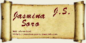 Jasmina Soro vizit kartica